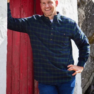 Chemise irlandaise en flanelle et tartan vert homme