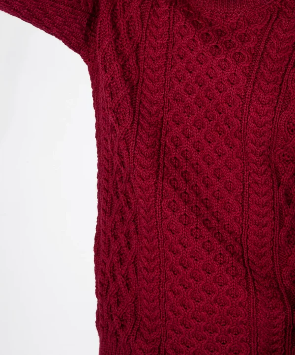 Pull homme laine mérinos rouge