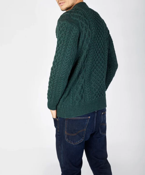 Pull homme laine mérinos vert