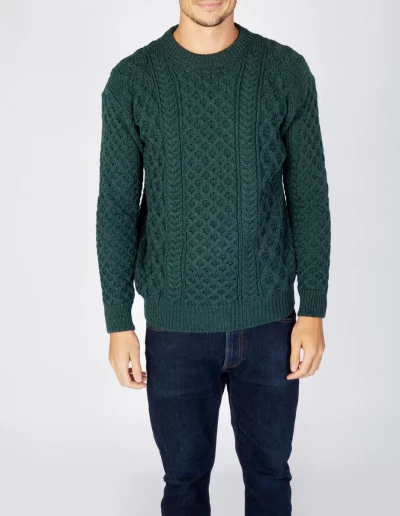 Pull homme laine mérinos vert