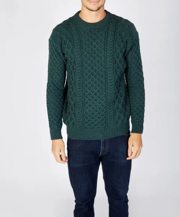 Pull homme laine mérinos vert
