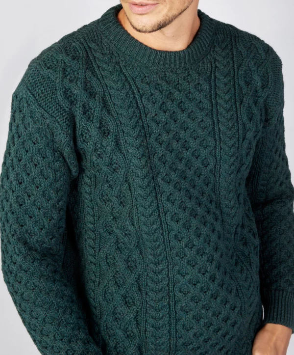 Pull homme laine mérinos vert