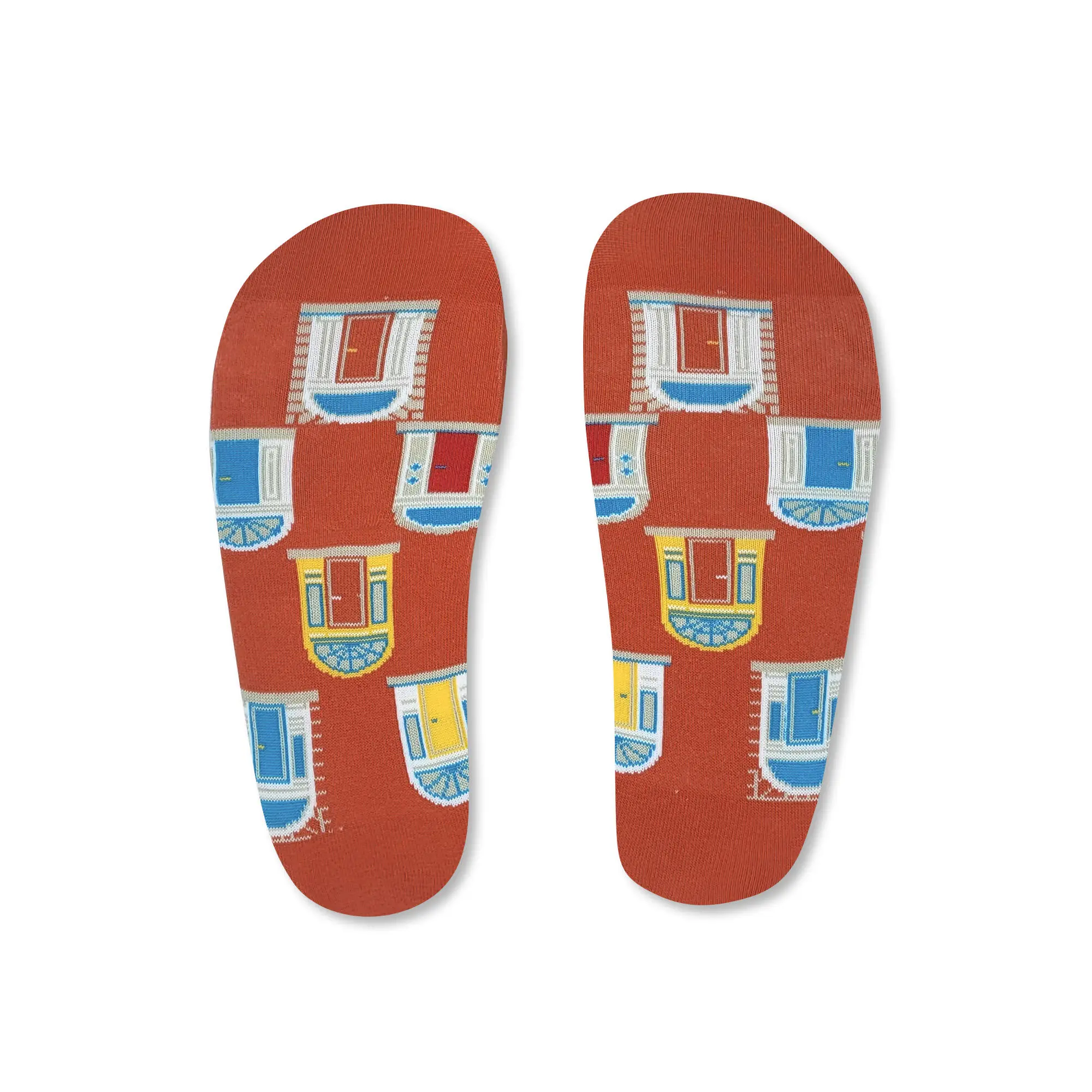 Chaussettes orange fantaisie Dublin sole