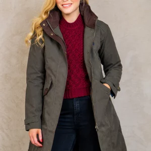 Manteau imperméable irlandais femme olive