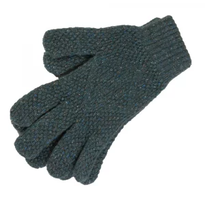 Paire de gants en laine irlandaise verts.