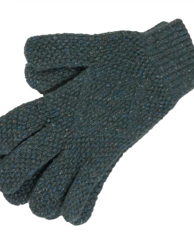 Paire de gants en laine irlandaise verts.