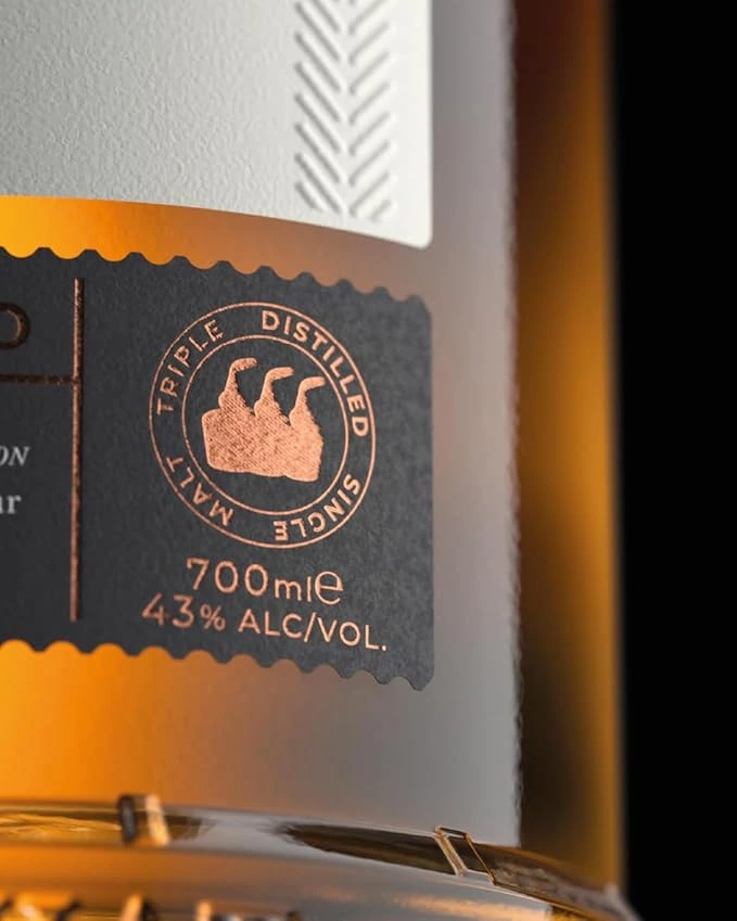 Whiskey irlandais Hinch Peated Single Malt side 2