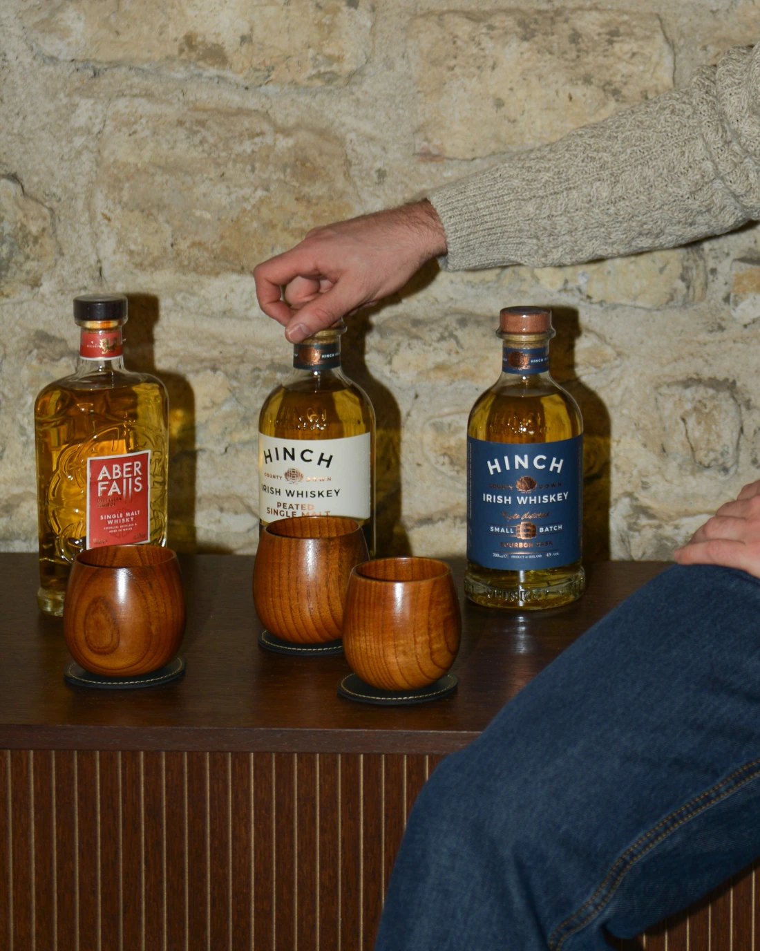 Verres whisky en bois chêne véritable ext