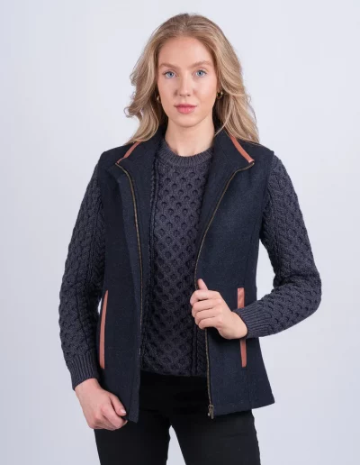 Veste en tweed irlandais Susan front