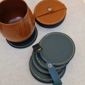 Sous-verres en cuir