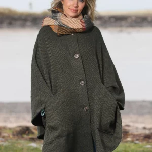 Cape en laine irlandaise TIna Sage