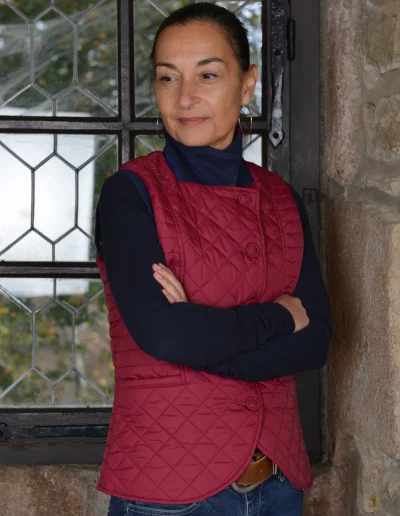 Veste matelassée sans manches pour femme front ext