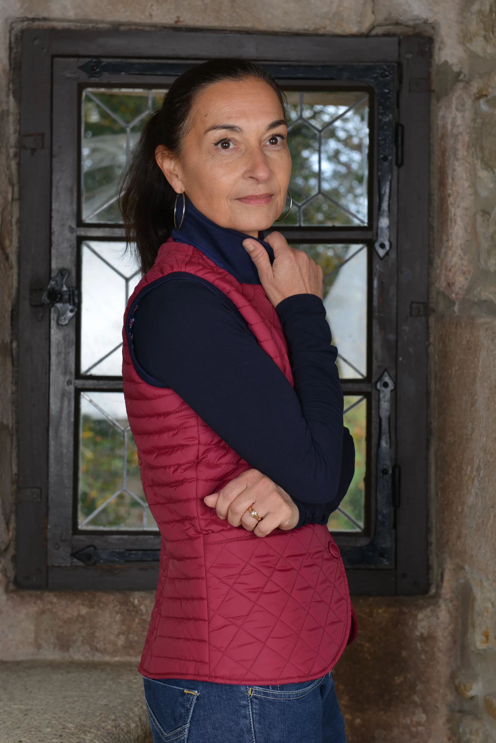 Veste matelassée sans manches pour femme side ext