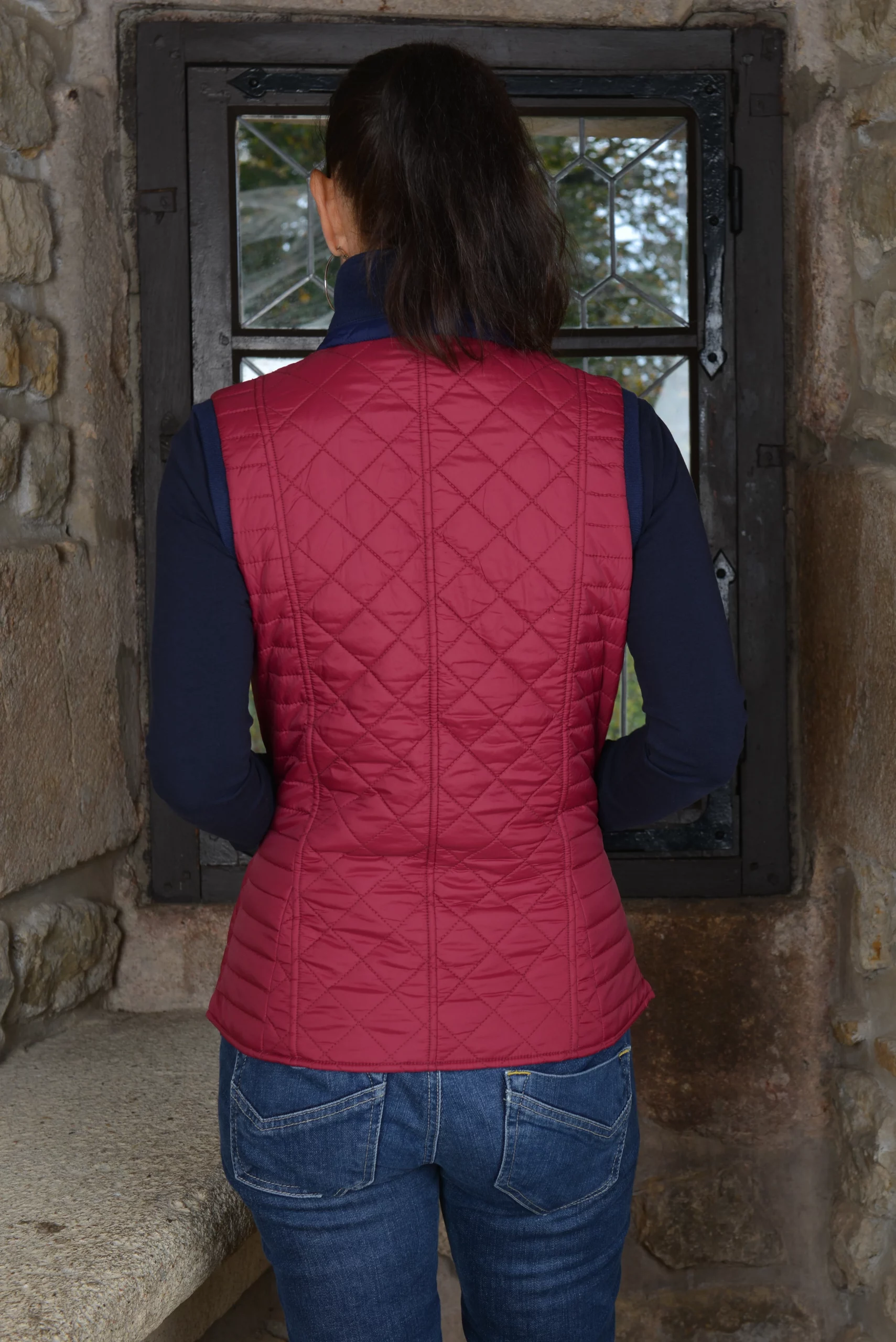 Veste matelassée sans manches pour femme back ext