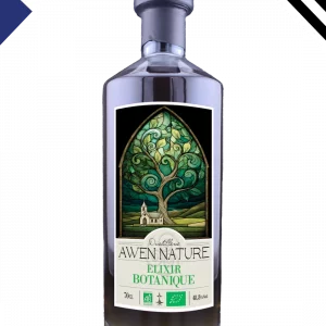 Liqueur artisanale de plantes biologiques drapeaux