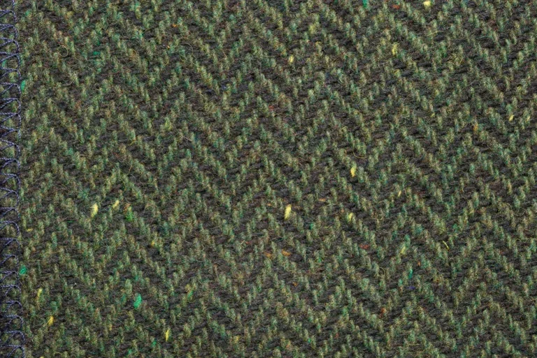 Tweed irlandais à chevrons vert