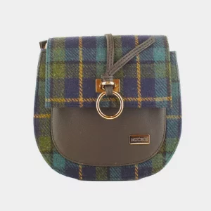 Sac en tweed tartan bleu