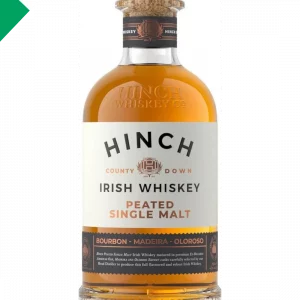 Whiskey irlandais Hinch Peated Single Malt front drapeaux
