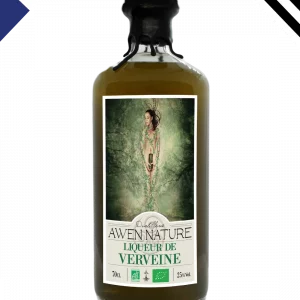 Liqueur artisanale de verveine biologique drapeaux