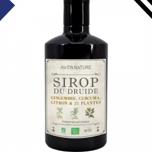 Sirop artisanal de gingembre curcuma et citron biologique drapeaux
