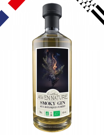 Gin fumé artisanal français drapeaux