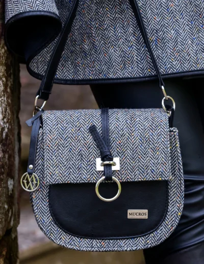 Sac en tweed gris
